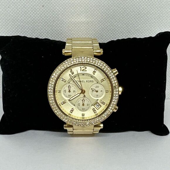 Michael Kors Parker MK5354 Women\'s Gold Stainless Steel Analog Dial Watch NUL7 main image 5